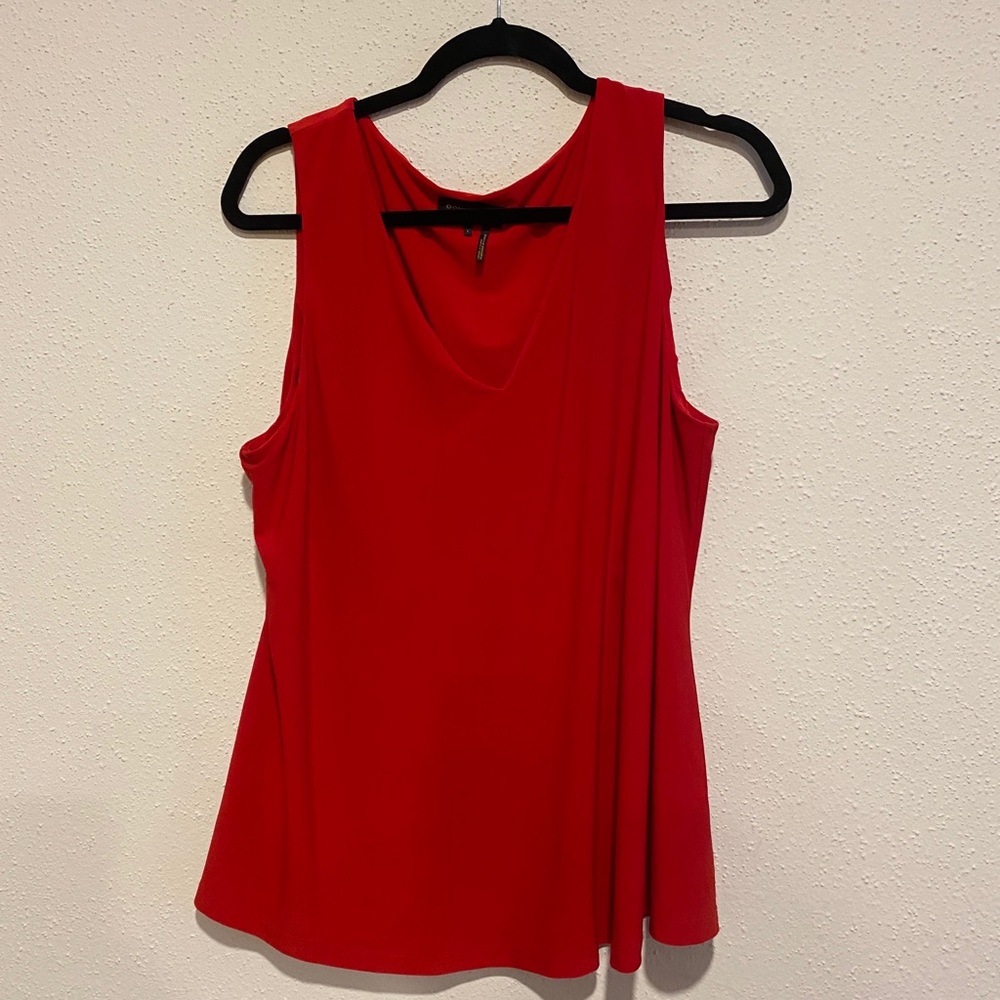 V-Neck Red Dress Shirt